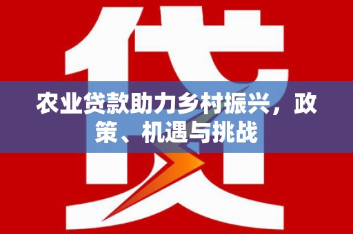 色达农业贷款助力乡村振兴，政策、机遇与挑战