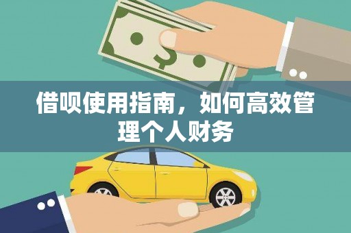石龙借呗使用指南，如何高效管理个人财务