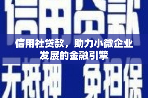 宁陵信用社贷款，助力小微企业发展的金融引擎