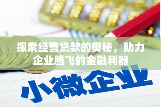 临翔探索经营贷款的奥秘，助力企业腾飞的金融利器
