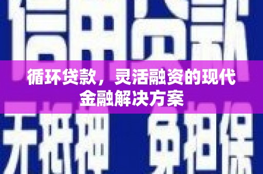 咸宁循环贷款，灵活融资的现代金融解决方案