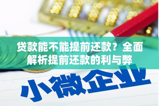 谢家集贷款能不能提前还款？全面解析提前还款的利与弊