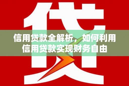偃师信用贷款全解析，如何利用信用贷款实现财务自由