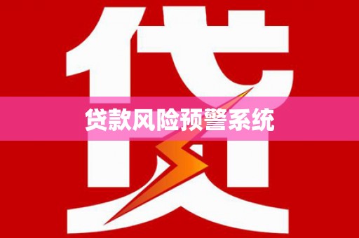 卑南贷款风险预警系统